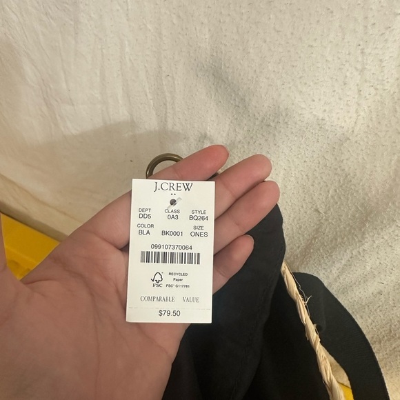 Stylish Tan and Black Woven Tote Bag - Picture 4 of 4